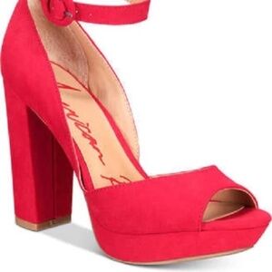 American Rag Reeta Block-Heel Platform Sandals Women's Shoes Red - size 6
